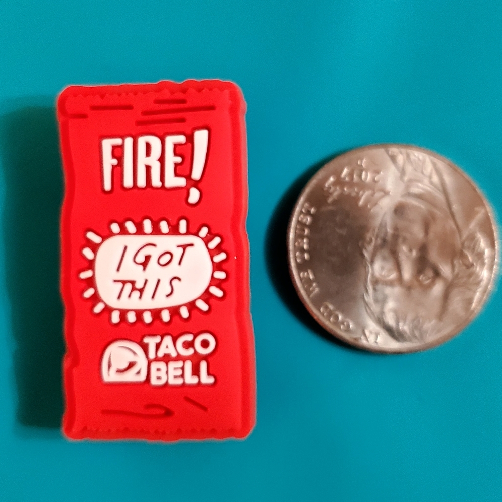 6/$9 - Taco Bell FIRE Sauce Charm Jibbitz for Crocs* Mix & Match*